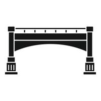 Small bridge icon, simple style vector