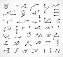 Vector set of hand drawn arrows, elements for presentation