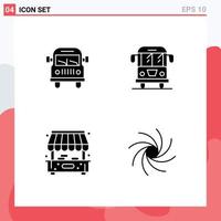 Pictogram Set of Simple Solid Glyphs of truck life education transport galaxy Editable Vector Design Elements