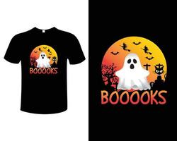 Halloween Teacher Typography Vintage Illustration T-Shirt Design Template vector