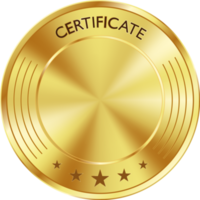 Certificate luxury golden medal png