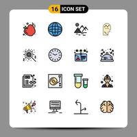 Universal Icon Symbols Group of 16 Modern Flat Color Filled Lines of bengal man environment success user Editable Creative Vector Design Elements