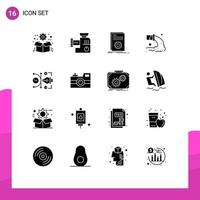 16 Creative Icons Modern Signs and Symbols of sewage pollution mix pipe running Editable Vector Design Elements