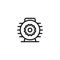 el signo vectorial del símbolo del motor eléctrico está aislado en un fondo blanco. color de icono de ilustración vectorial editable. vector