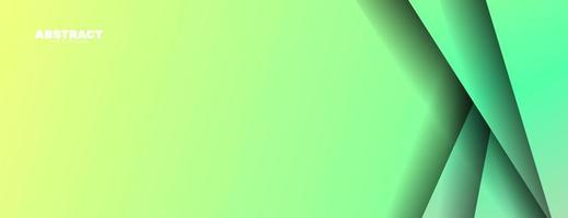 Abstract green color overlap layer banner background vector