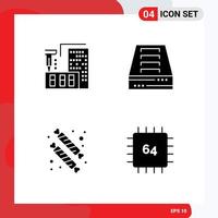 Thematic Vector Solid Glyphs and Editable Symbols of architecture candy home drawer food Editable Vector Design Elements