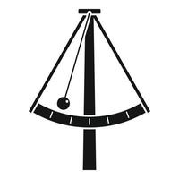 Metronome gravity icon, simple style vector