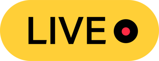 Live streaming icon. Live buttons transparent. Broadcasting signs concept. png