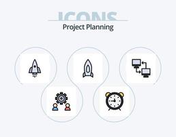 Project Planing Line Filled Icon Pack 5 Icon Design. preference. configure. organization. speaker. loud vector