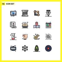 16 Creative Icons Modern Signs and Symbols of medicine history crop tool health delete Editable Creative Vector Design Elements