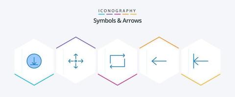 Symbols and Arrows 25 Blue icon pack including . arrow. start vector