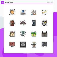 16 Creative Icons Modern Signs and Symbols of intersect teamwork workforce resources management Editable Creative Vector Design Elements