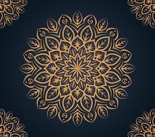 el diseño de mandala floral ornamental de lujo en archivo vectorial de color dorado vector