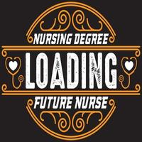 Nursing degree loading future nurse vector