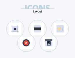 Layout Flat Icon Pack 5 Icon Design. . gauge. page. control. stack vector
