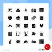 25 Solid Glyph concept for Websites Mobile and Apps box payment unicorn startup mobile banking Editable Vector Design Elements