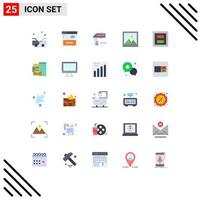 25 Universal Flat Colors Set for Web and Mobile Applications layout display mixer photo image Editable Vector Design Elements