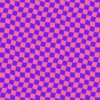 Groovy psychedelic wavy chessboard seamless pattern. Hippie twisted gingham checkerboard background. Checker retro psychedelic seamless texture. Vector illustration isolated on white background