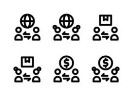 Simple Set of Market Economy Related Vector Line Icons