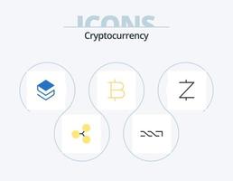 Cryptocurrency Flat Icon Pack 5 Icon Design. crypto currency. coin. coin. z cash. coin vector
