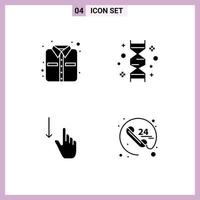 Universal Icon Symbols Group of Modern Solid Glyphs of office finger chromosome genetic gestures Editable Vector Design Elements