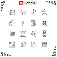 16 Thematic Vector Outlines and Editable Symbols of contact us text fraud message email Editable Vector Design Elements