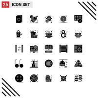 User Interface Pack of 25 Basic Solid Glyphs of hardware devices protection connected security Editable Vector Design Elements