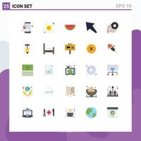 Pictogram Set of 25 Simple Flat Colors of investment dollar coin food business left Editable Vector Design Elements