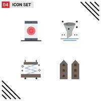 4 Thematic Vector Flat Icons and Editable Symbols of engine construction optimization filter tools Editable Vector Design Elements