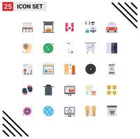 Set of 25 Vector Flat Colors on Grid for vehicles programmer curtains development coding Editable Vector Design Elements