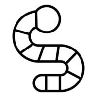 Roundworm icon outline vector. Garden worm vector
