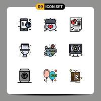 9 Creative Icons Modern Signs and Symbols of creative plumbing shield plumber report Editable Vector Design Elements