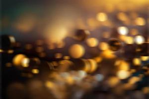 Blurred Gold bokeh in New Year eve photo