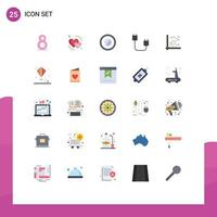 25 Creative Icons Modern Signs and Symbols of analytics analysis tablet graph gadget Editable Vector Design Elements