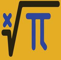 Simple mathematical equation realized graphically in the 2D plane vector