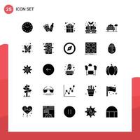25 Creative Icons Modern Signs and Symbols of parking tank fun power industry Editable Vector Design Elements