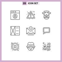 Set of 9 Modern UI Icons Symbols Signs for remove email celebration wallet fashion Editable Vector Design Elements