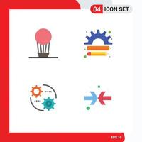 Flat Icon Pack of 4 Universal Symbols of air setting business management setting Editable Vector Design Elements