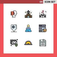 9 Creative Icons Modern Signs and Symbols of bangla chat christian cross bangladesh food Editable Vector Design Elements