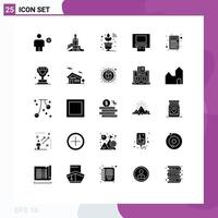 Set of 25 Modern UI Icons Symbols Signs for apps card playground atm smart Editable Vector Design Elements