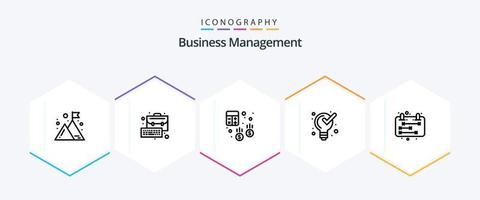 Business Management 25 Line icon pack including business. product. account. management. finance vector