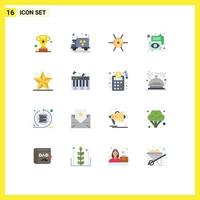 16 Creative Icons Modern Signs and Symbols of event celebration network speech communication Editable Pack of Creative Vector Design Elements