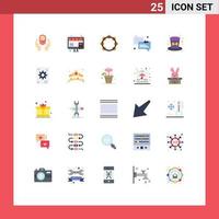 Set of 25 Modern UI Icons Symbols Signs for arrow messages marketing chat sound Editable Vector Design Elements