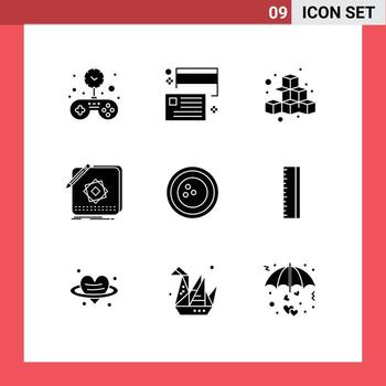 Modern Set of 9 Solid Glyphs and symbols such as application app money design game Editable Vector Design Elements
