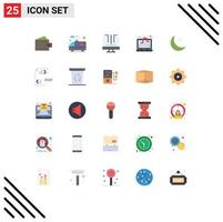 25 Creative Icons Modern Signs and Symbols of night quarantine engine computer worm bacterium Editable Vector Design Elements