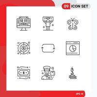 9 Thematic Vector Outlines and Editable Symbols of front money butterfly management diagram Editable Vector Design Elements