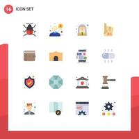 16 Creative Icons Modern Signs and Symbols of wallet foam church finger profession Editable Pack of Creative Vector Design Elements