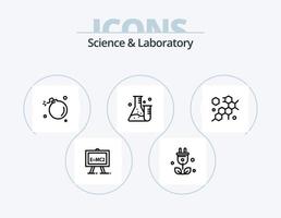 Science Line Icon Pack 5 Icon Design. . research. science. dna. lab vector