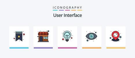 User Interface Line Filled 5 Icon Pack Including . streamline. edit. pin. tea. Creative Icons Design vector