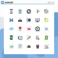 25 Creative Icons Modern Signs and Symbols of atom tools cd spanner controls Editable Vector Design Elements